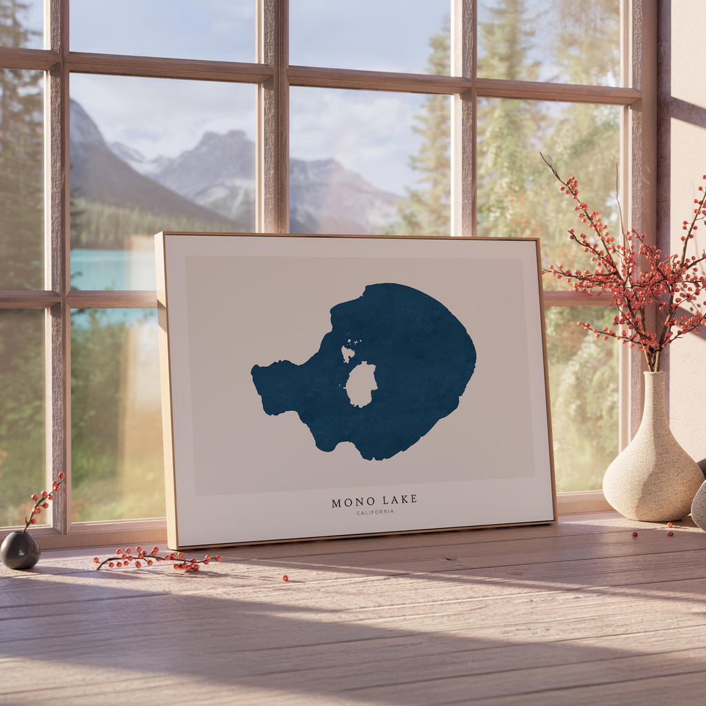 mono lake california map poster – minimalist lake wall art - image 4