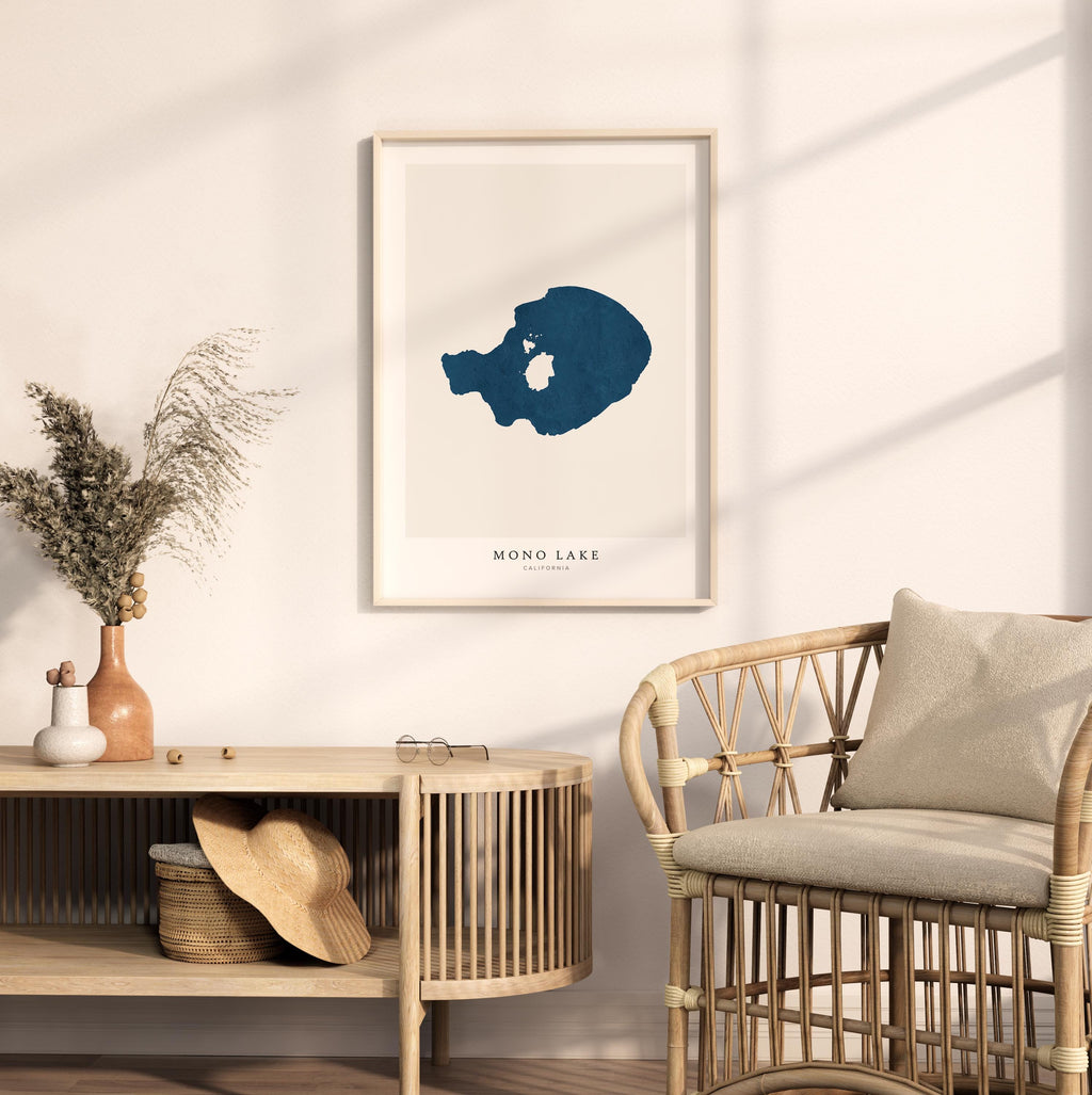 mono lake california map poster – minimalist lake wall art - image 5