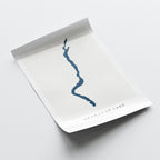 okanagan lake british columbia map poster – minimalist lake wall art - image 6