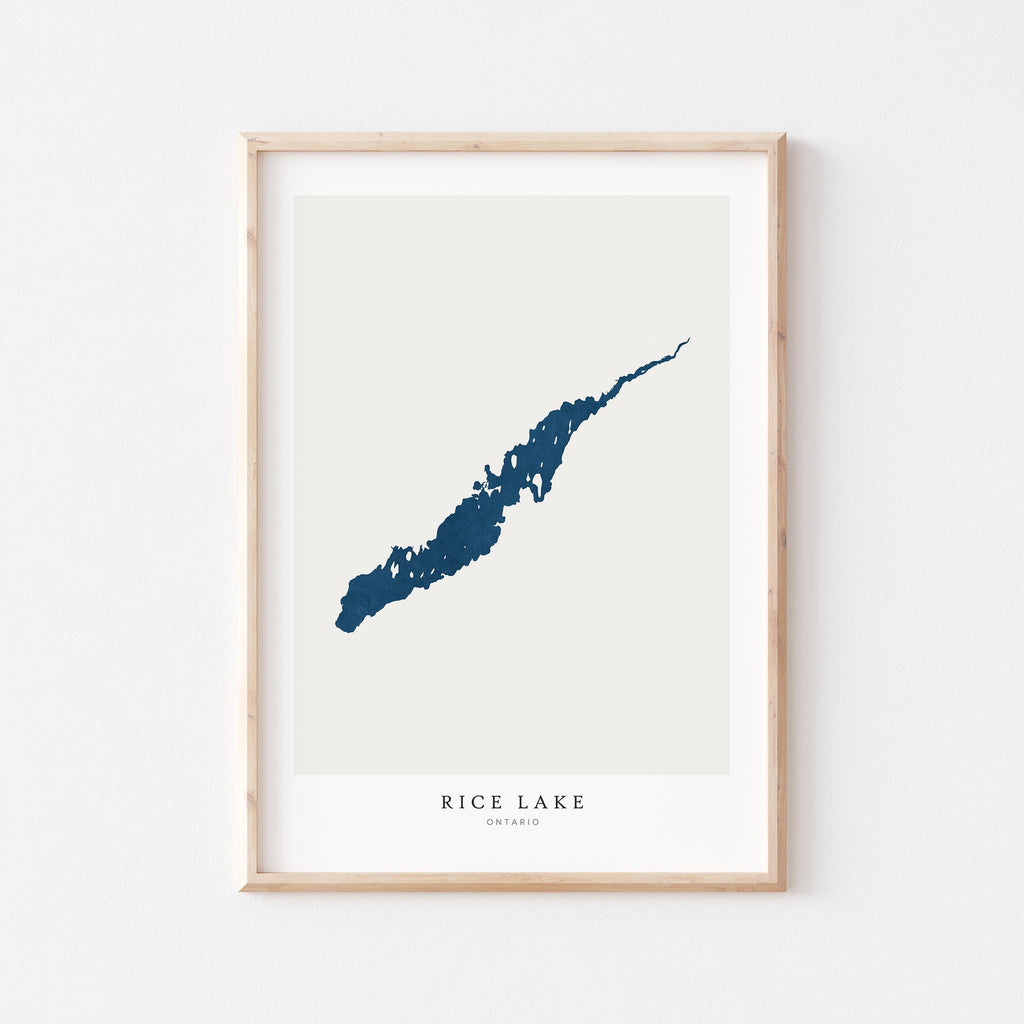rice lake ontario map poster – minimalist lake wall art - image 2