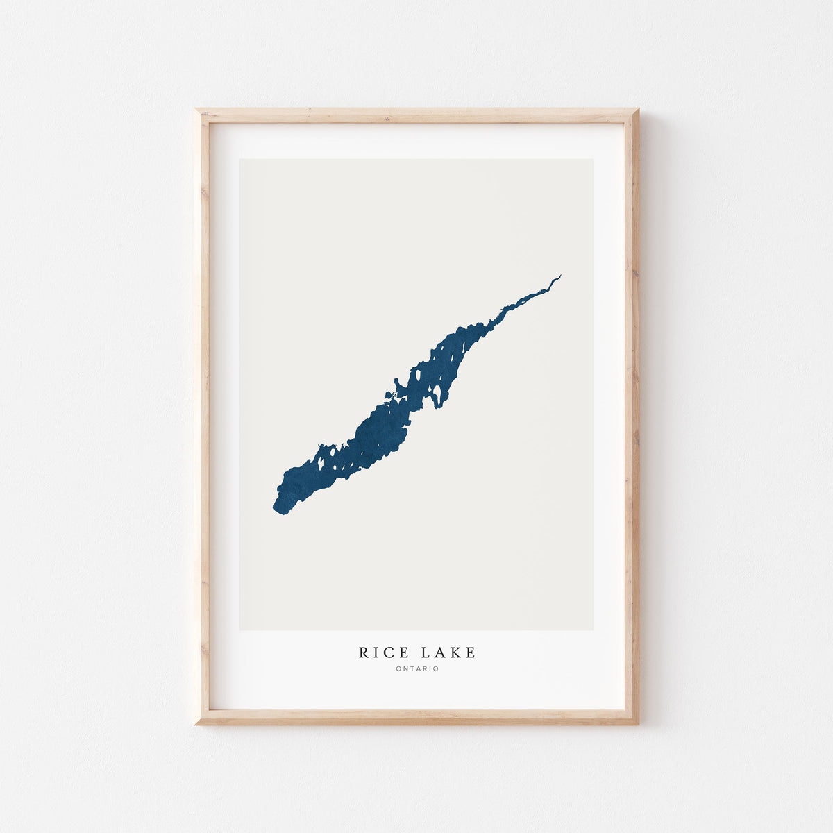 rice lake ontario map poster – minimalist lake wall art - image 2