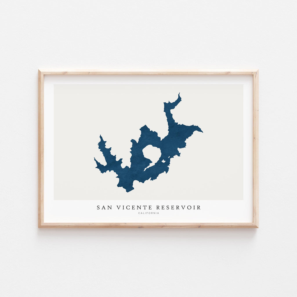 san vicente reservoir alberta map poster – minimalist lake wall art - image 2