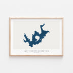 san vicente reservoir alberta map poster – minimalist lake wall art - image 2