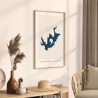 san vicente reservoir alberta map poster – minimalist lake wall art - image 3
