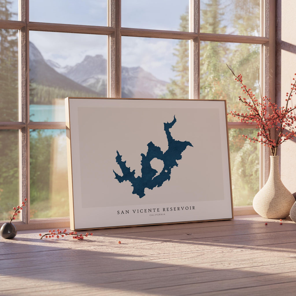 san vicente reservoir alberta map poster – minimalist lake wall art - image 4