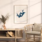 san vicente reservoir alberta map poster – minimalist lake wall art - image 5