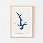 apple canyon lake illinois map poster – minimalist lake wall art - image 1