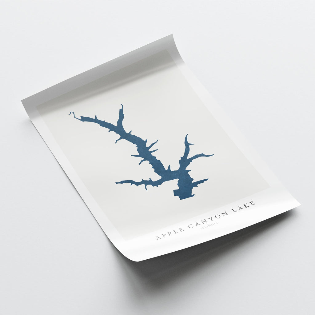 apple canyon lake illinois map poster – minimalist lake wall art - image 6