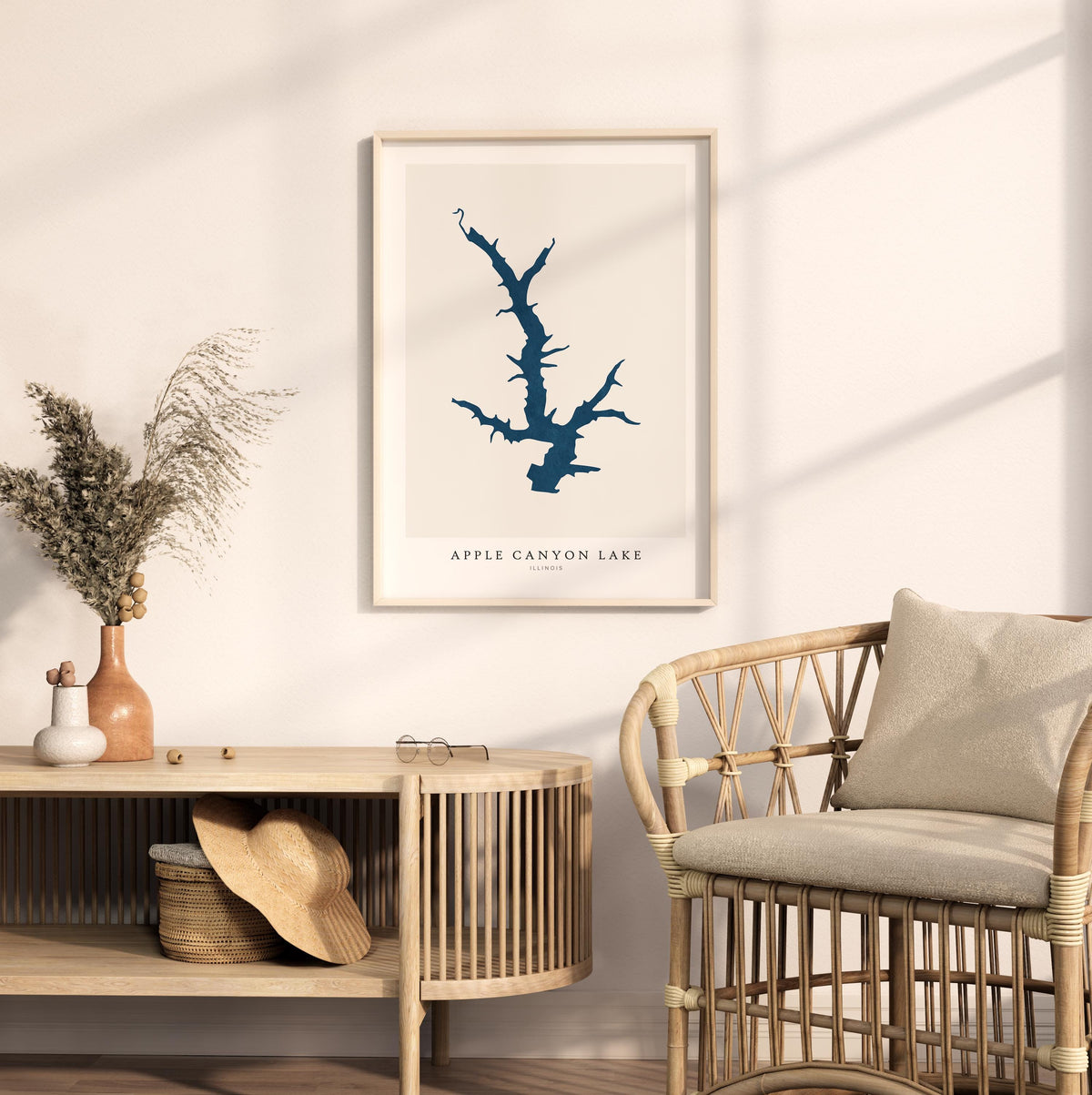 apple canyon lake illinois map poster – minimalist lake wall art - image 5