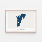 bantam lake connecticut map poster – minimalist lake wall art - image 2