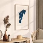 bantam lake connecticut map poster – minimalist lake wall art - image 3