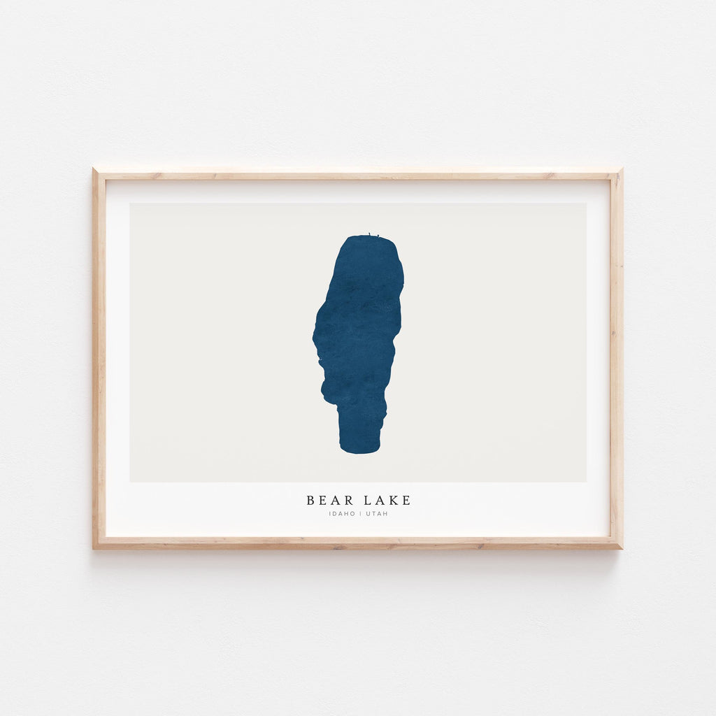 bear lake idaho map poster – minimalist lake wall art - image 2