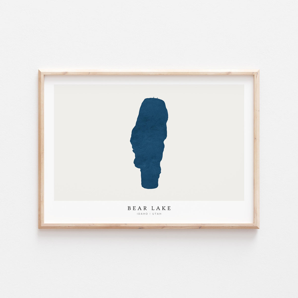 bear lake idaho map poster – minimalist lake wall art - image 2
