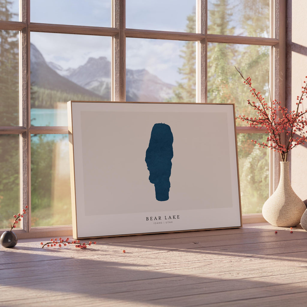 bear lake idaho map poster – minimalist lake wall art - image 4