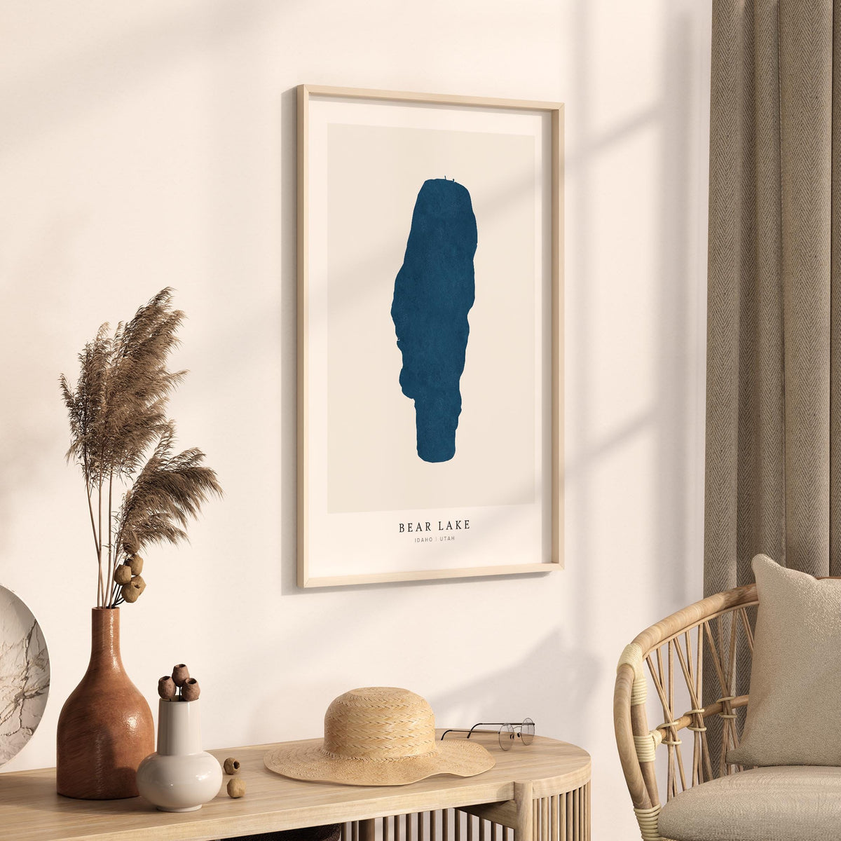 bear lake idaho map poster – minimalist lake wall art - image 3