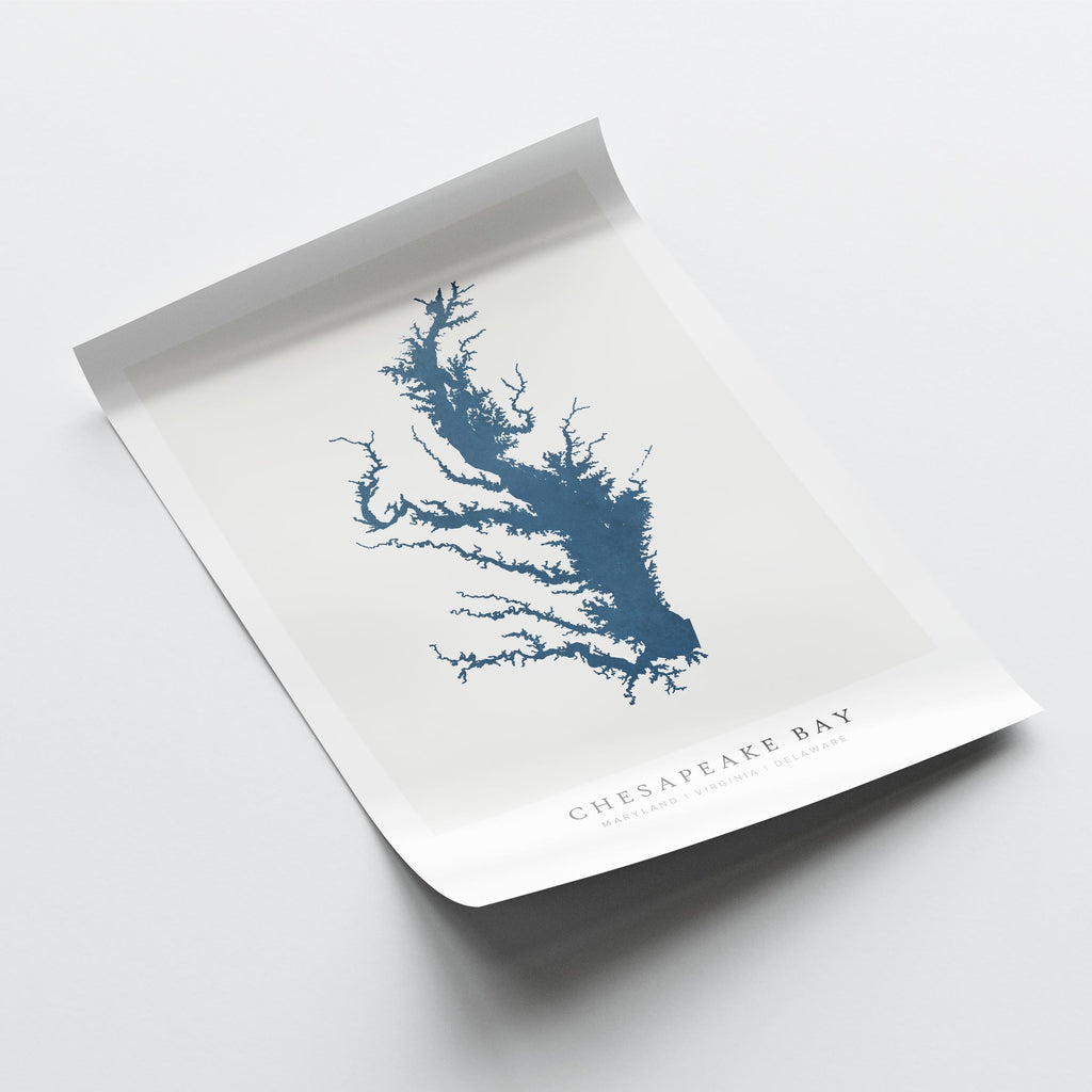 chesapeake bay delaware map poster – minimalist lake wall art - image 6