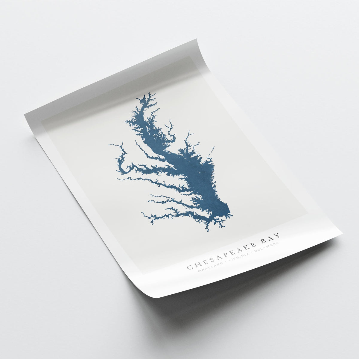 chesapeake bay delaware map poster – minimalist lake wall art - image 6