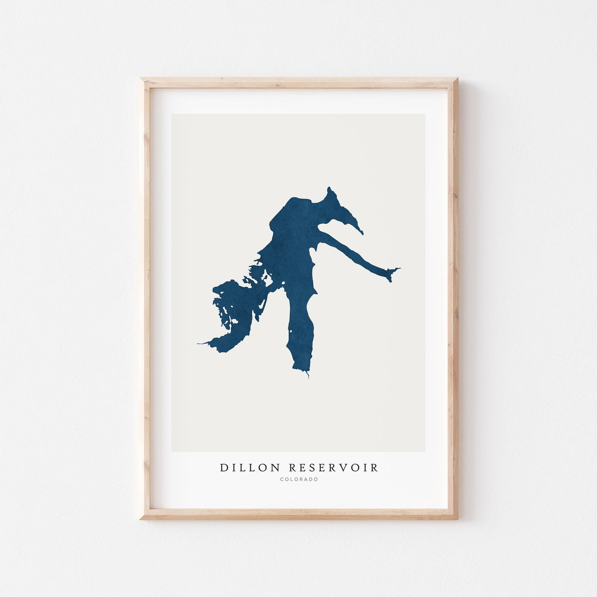 dillon reservoir colorado map poster – minimalist lake wall art - image 1