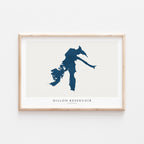 dillon reservoir colorado map poster – minimalist lake wall art - image 2