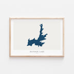 hayden lake idaho map poster – minimalist lake wall art - image 2