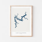 lake allatoona georgia map poster – minimalist lake wall art - image 1