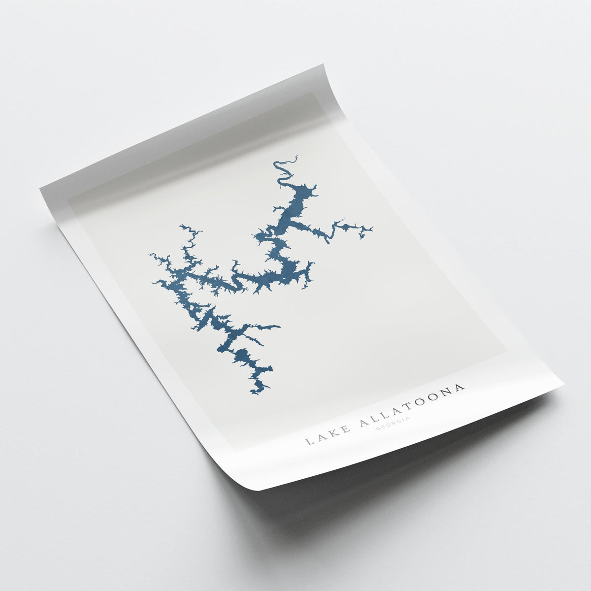 lake allatoona georgia map poster – minimalist lake wall art - image 6