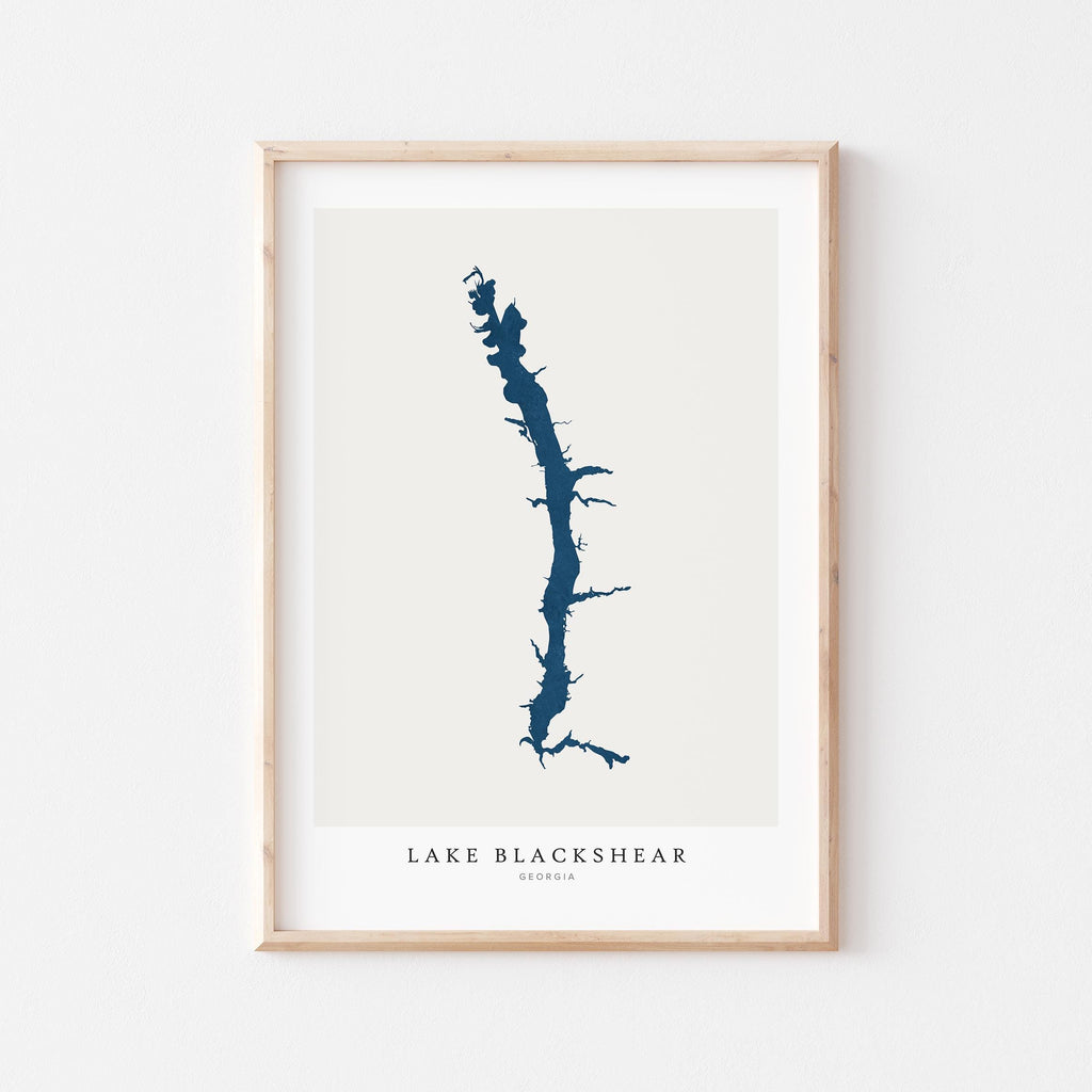 lake blackshear georgia map poster – minimalist lake wall art - image 1