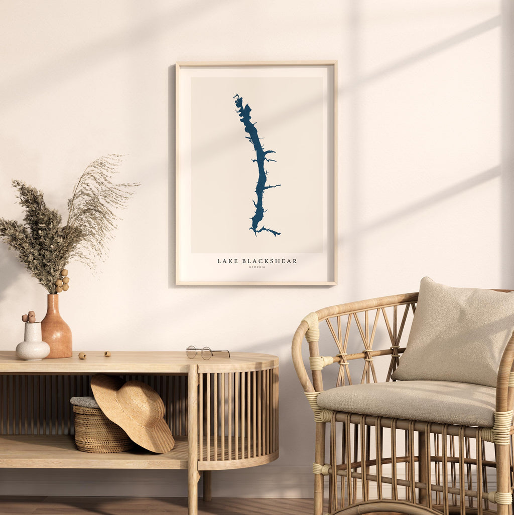 lake blackshear georgia map poster – minimalist lake wall art - image 5