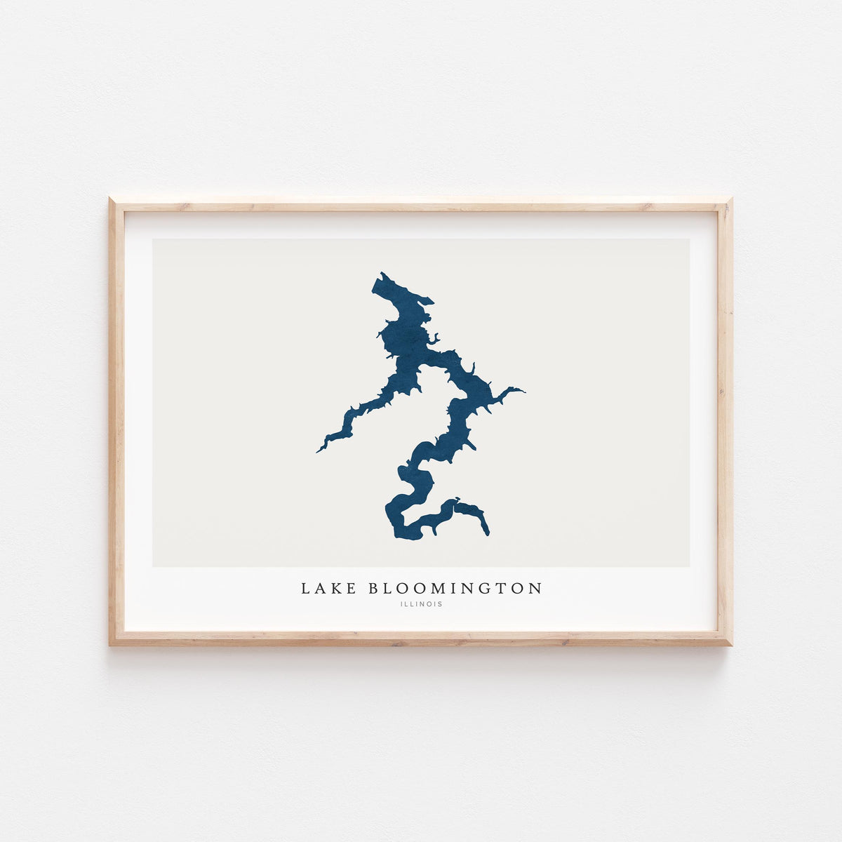 lake bloomington illinois map poster – minimalist lake wall art - image 2