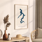 lake bloomington illinois map poster – minimalist lake wall art - image 3
