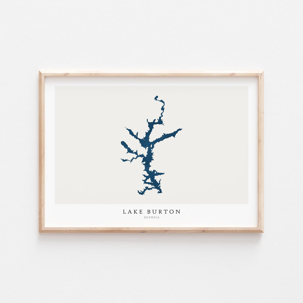 lake burton georgia map poster – minimalist lake wall art - image 2
