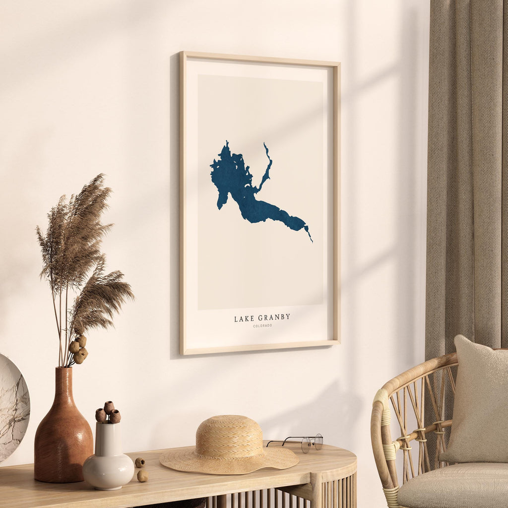 lake granby colorado map poster – minimalist lake wall art - image 3