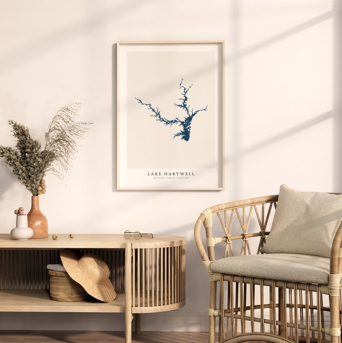lake hartwell georgia map poster – minimalist lake wall art - image 5