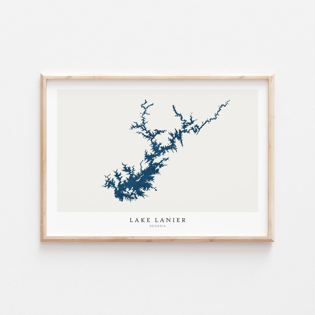 lake lanier georgia map poster – minimalist lake wall art - image 2
