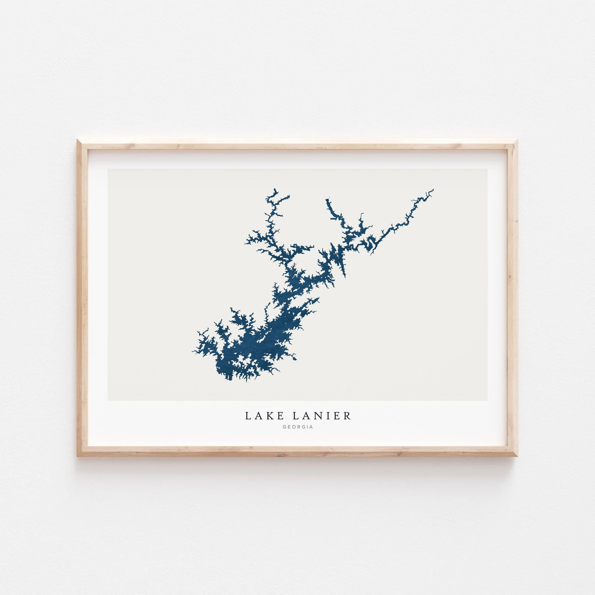lake lanier georgia map poster – minimalist lake wall art - image 2