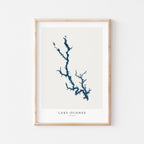 lake oconee georgia map poster – minimalist lake wall art - image 1