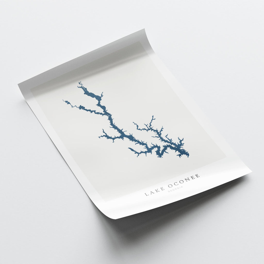 lake oconee georgia map poster – minimalist lake wall art - image 6