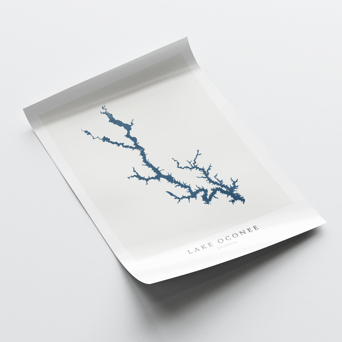 lake oconee georgia map poster – minimalist lake wall art - image 6