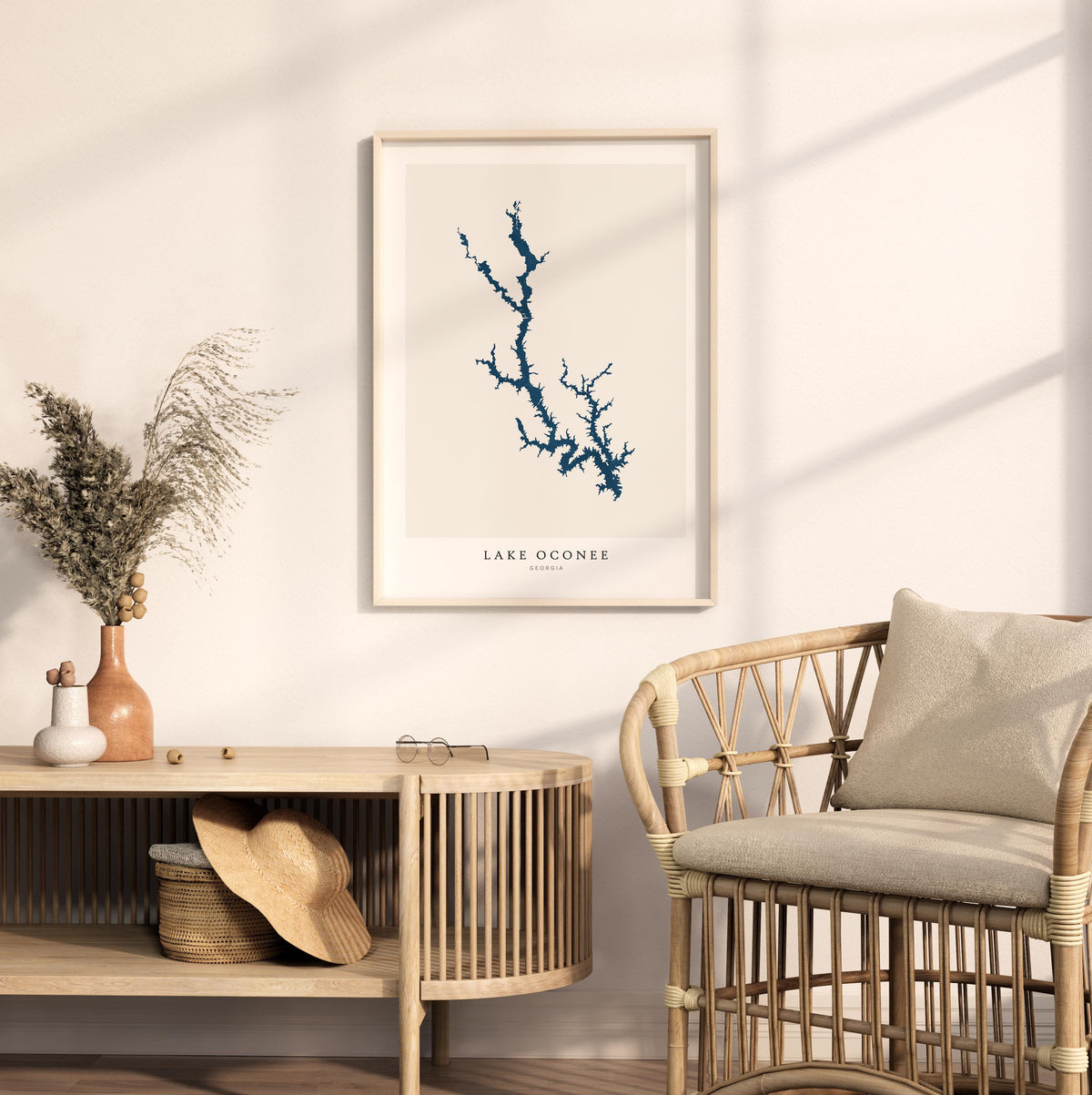 lake oconee georgia map poster – minimalist lake wall art - image 5