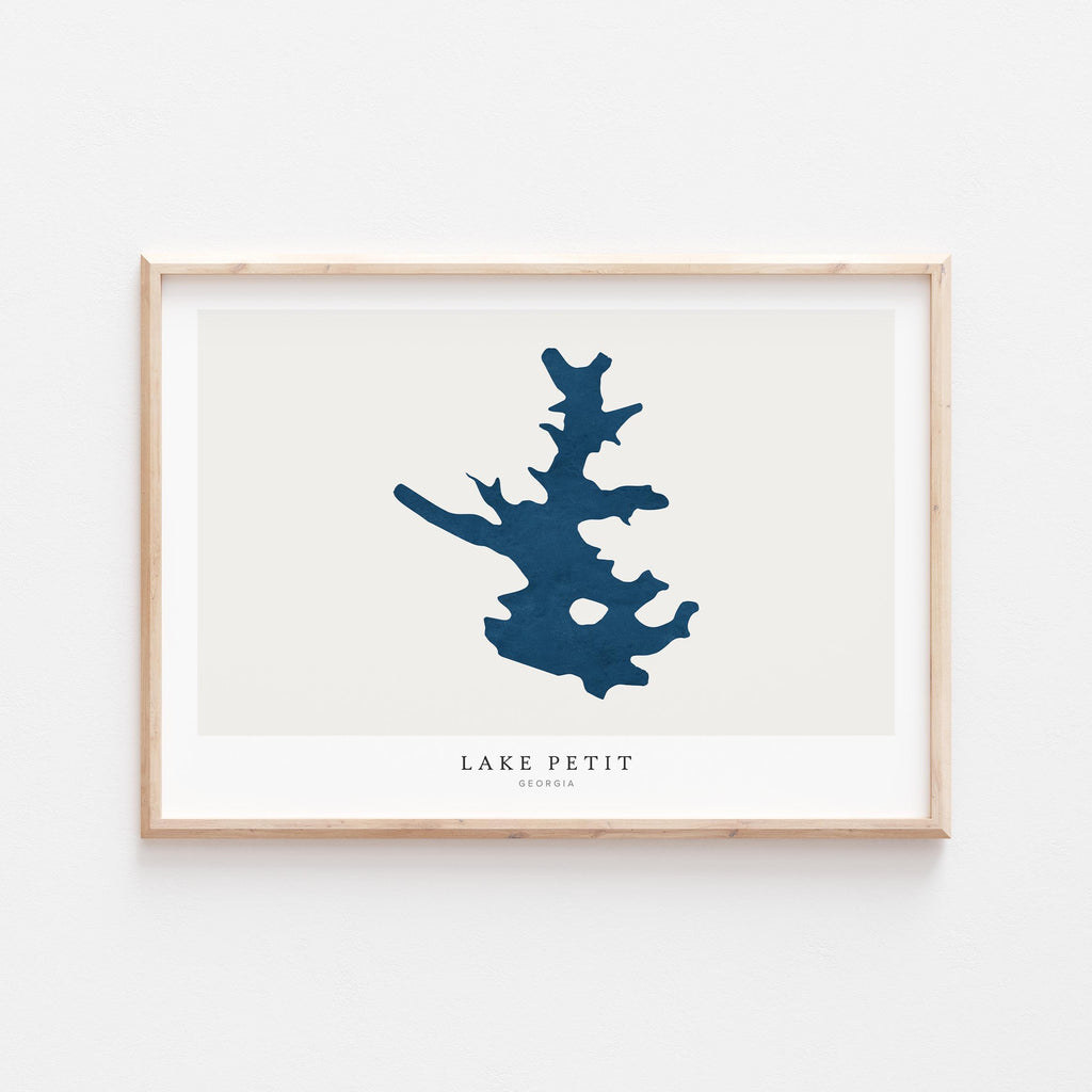 lake petit georgia map poster – minimalist lake wall art - image 2