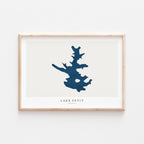 lake petit georgia map poster – minimalist lake wall art - image 2