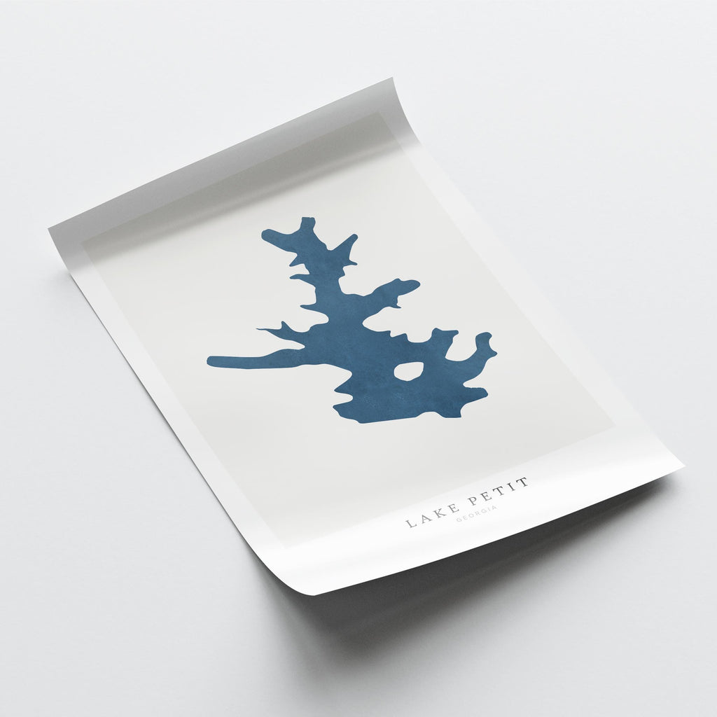 lake petit georgia map poster – minimalist lake wall art - image 6
