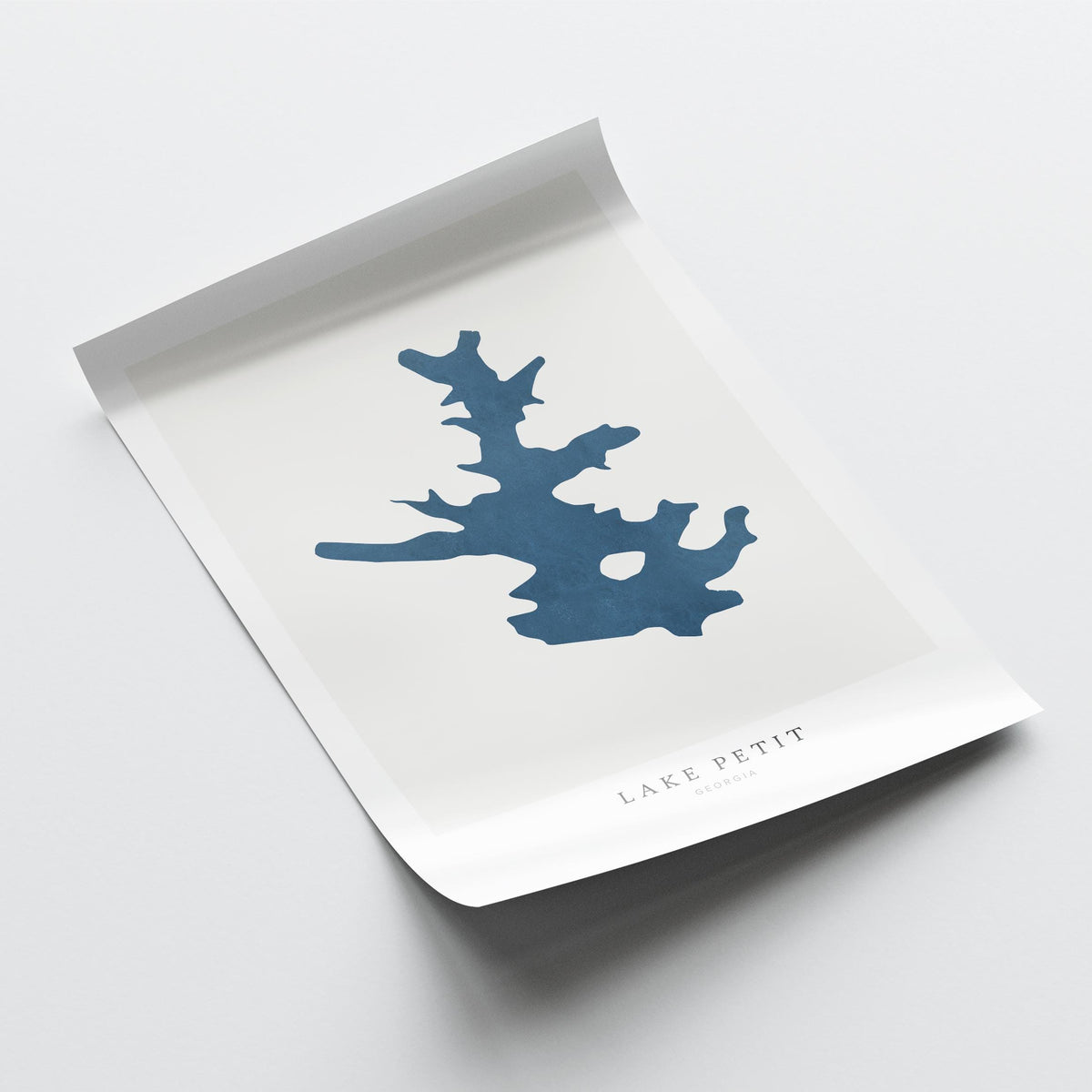 lake petit georgia map poster – minimalist lake wall art - image 6