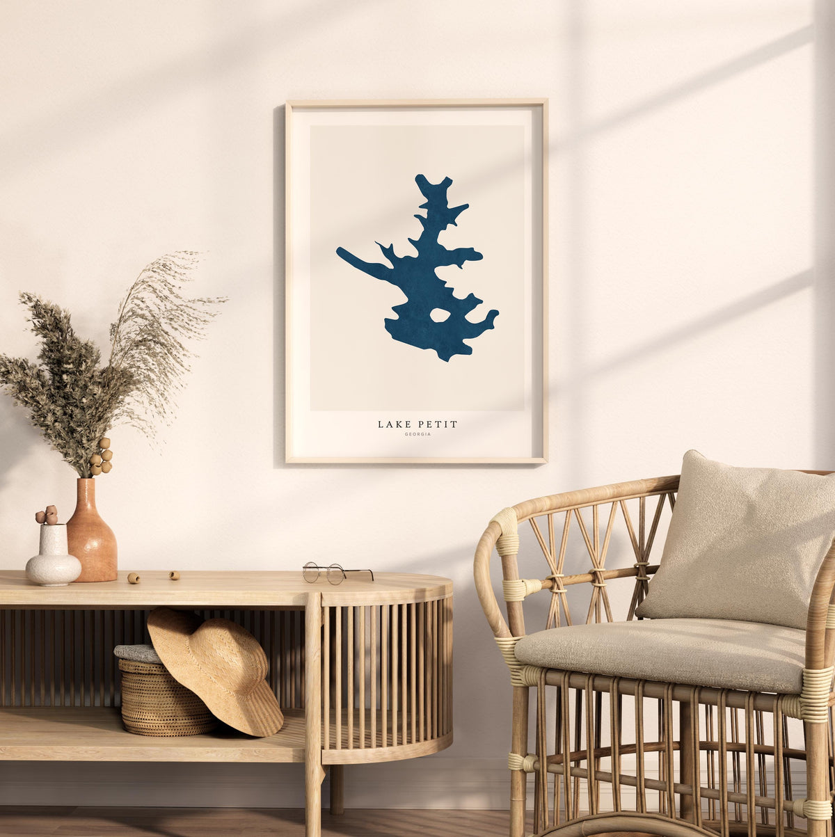 lake petit georgia map poster – minimalist lake wall art - image 5