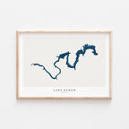 lake rabun georgia map poster – minimalist lake wall art - image 1
