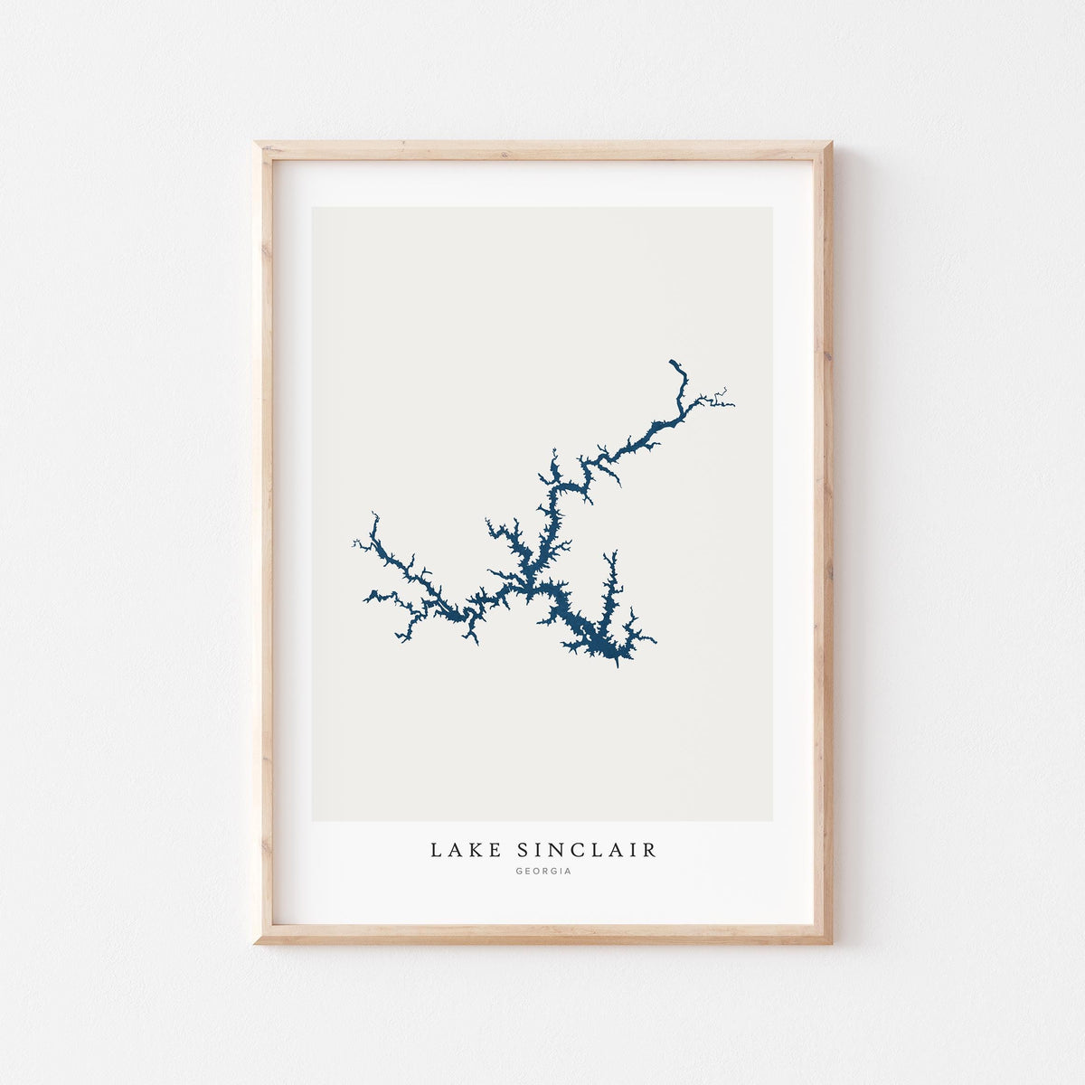 lake sinclair georgia map poster – minimalist lake wall art - image 2