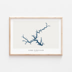lake sinclair georgia map poster – minimalist lake wall art - image 1