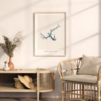 lake sinclair georgia map poster – minimalist lake wall art - image 5
