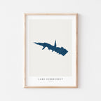 lake summerset illinois map poster – minimalist lake wall art - image 2