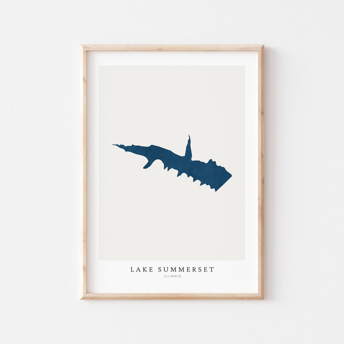 lake summerset illinois map poster – minimalist lake wall art - image 2